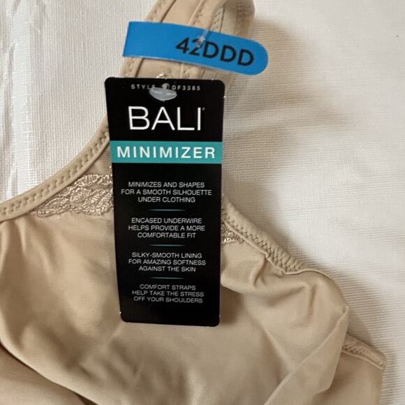 Bali Women's Seamless Minimizer Underwire Bra Soft Taup DF3385‎ Size 42DDD Beige - Picture 5 of 8